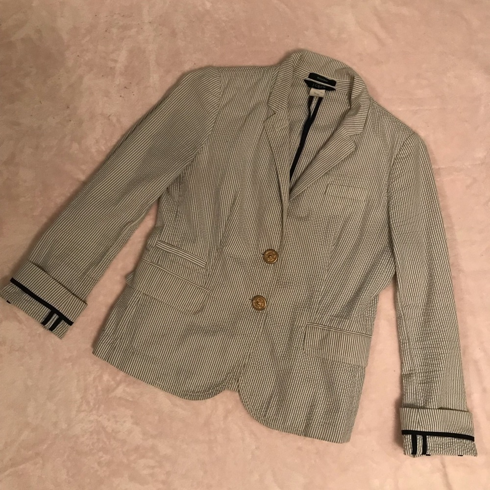 JCrew Striped Blazer